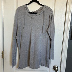 Patagonia women's waffle hooded tunic XL grey